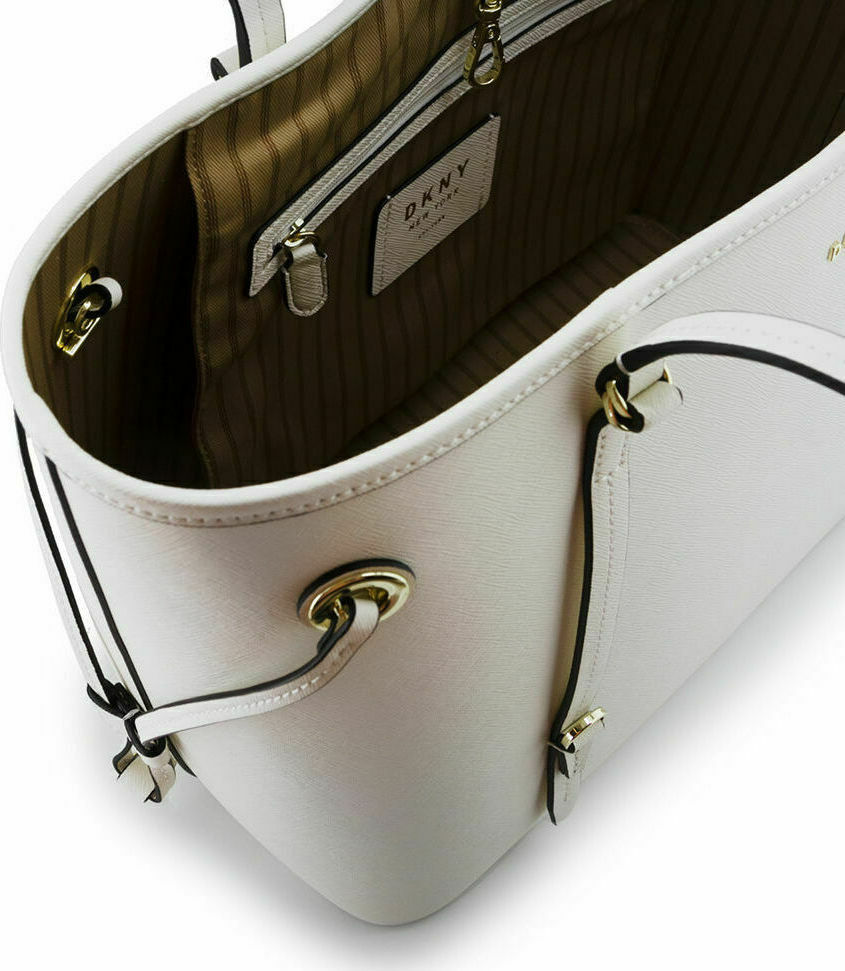 dkny white shoulder bag